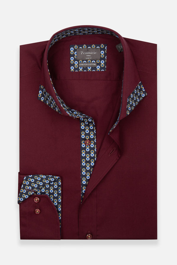 Chemise Homme Popelin Stretch Rouge