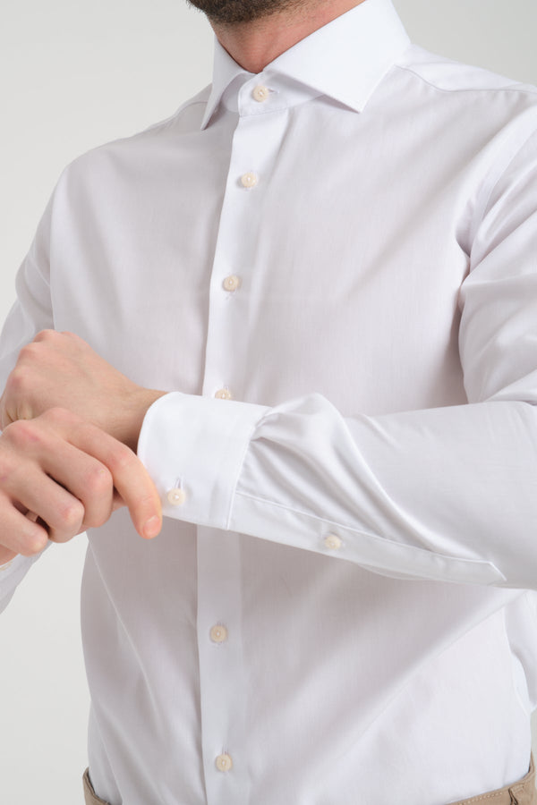 Marcello Essentials Poplin Man Shirt White Non Iron