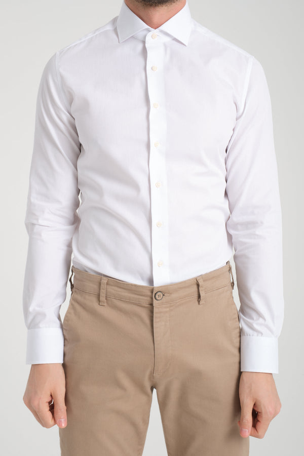 Marcello Essentials Poplin Man Shirt White Non Iron