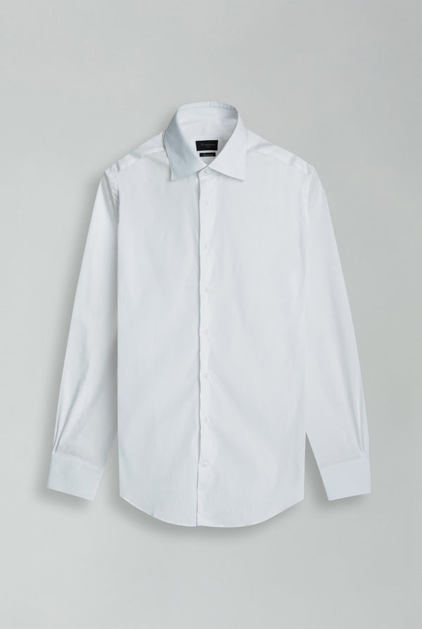 Camicia Uomo Essential Cotone Premium Popelin Stretch Bianco