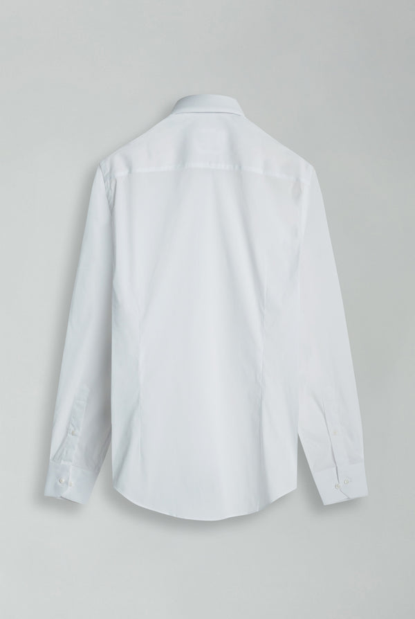 Camicia Uomo Essential Cotone Premium Popelin Stretch Bianco