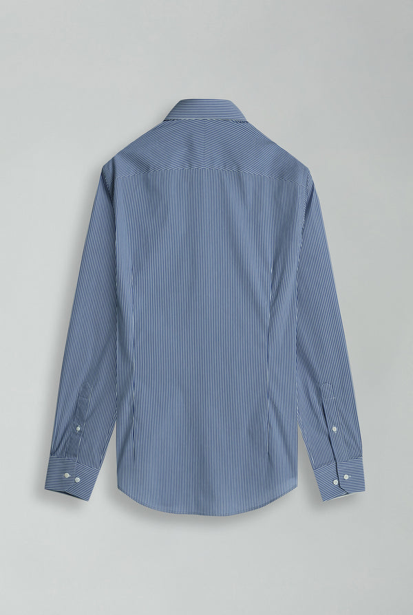 Essentials Premium Cotton Man Shirt Blue White