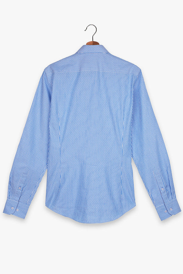 Firenze Sport Jaquard Man Shirt Blue White