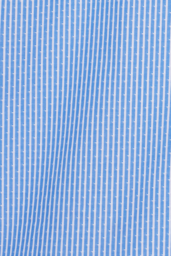 Camisa Hombre Firenze Sport Jacquard Azul Blanco