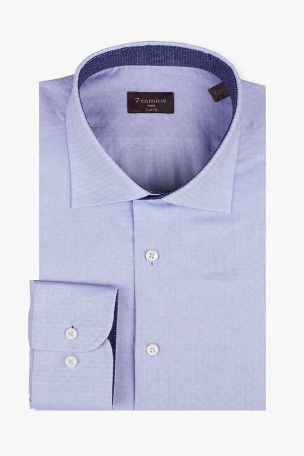 Firenze Sport Jaquard Man Shirt Light Blue Light Blue
