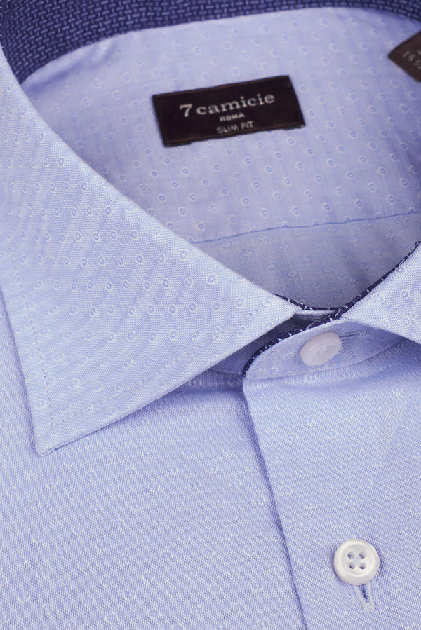 Camisa Hombre Firenze Sport Jacquard Azul Claro Azul Claro