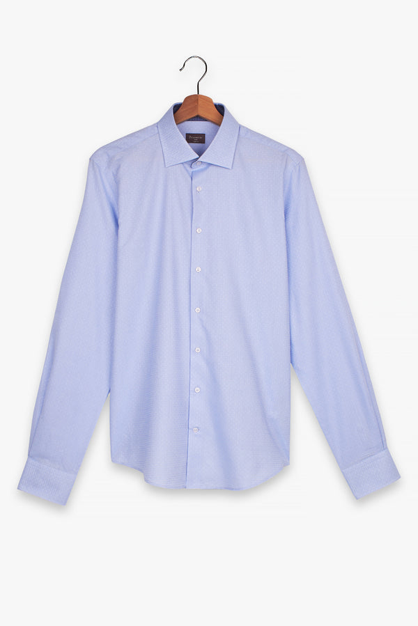 Firenze Sport Jaquard Man Shirt Light Blue Light Blue