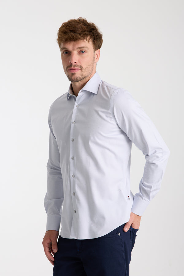 Firenze Essential Herren Hemd Armored Grau Weiss