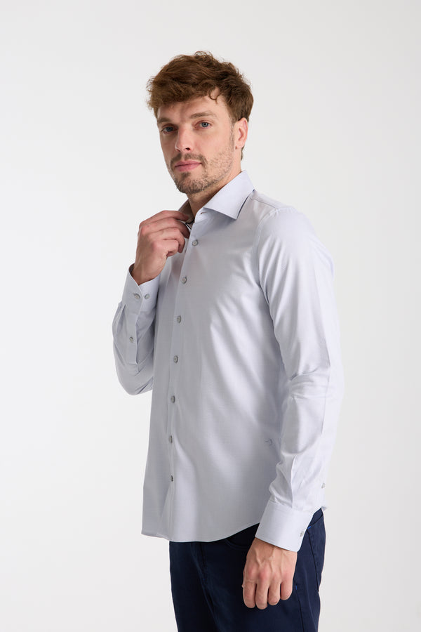 Firenze Essential Herren Hemd Armored Grau Weiss