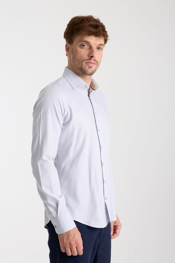 Firenze Essential Herren Hemd Armored Grau Weiss