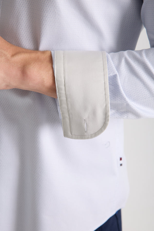 Firenze Essential Herren Hemd Armored Grau Weiss