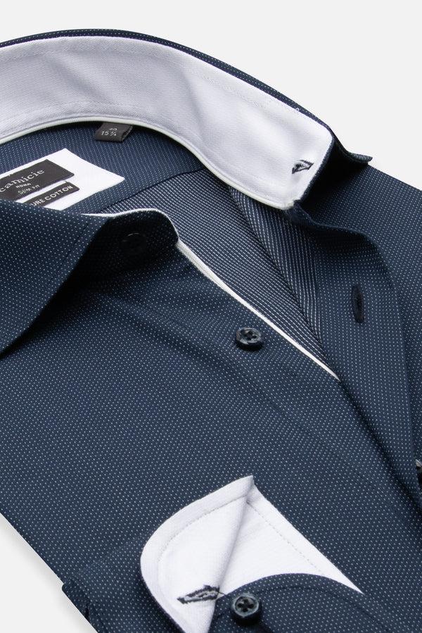 Firenze Sport Poplin Man Shirt Blue White