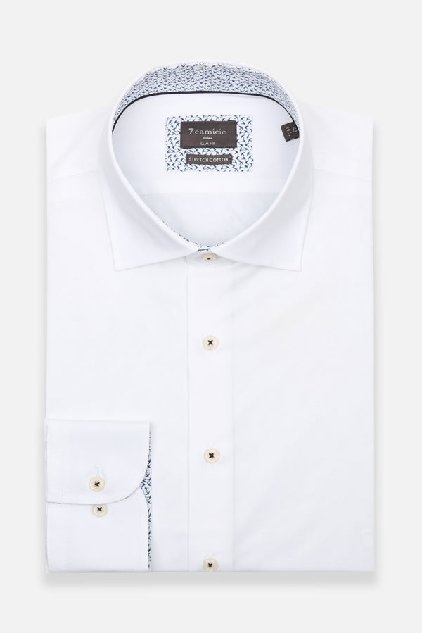 Firenze Sport Poplin Stretch Man Shirt White