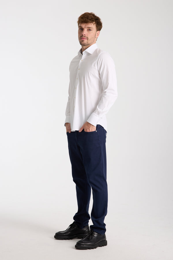 Firenze Sport Poplin Stretch Man Shirt White