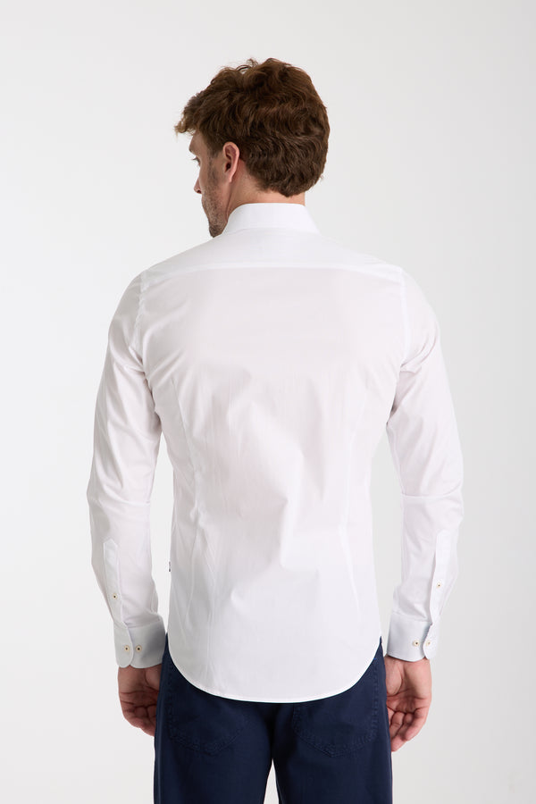 Firenze Sport Poplin Stretch Man Shirt White