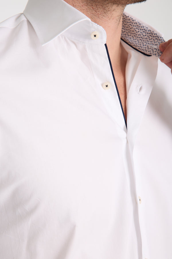 Firenze Sport Poplin Stretch Man Shirt White