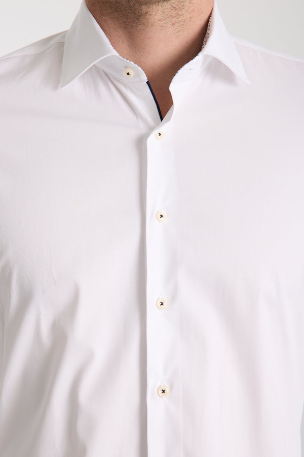 Firenze Sport Poplin Stretch Man Shirt White