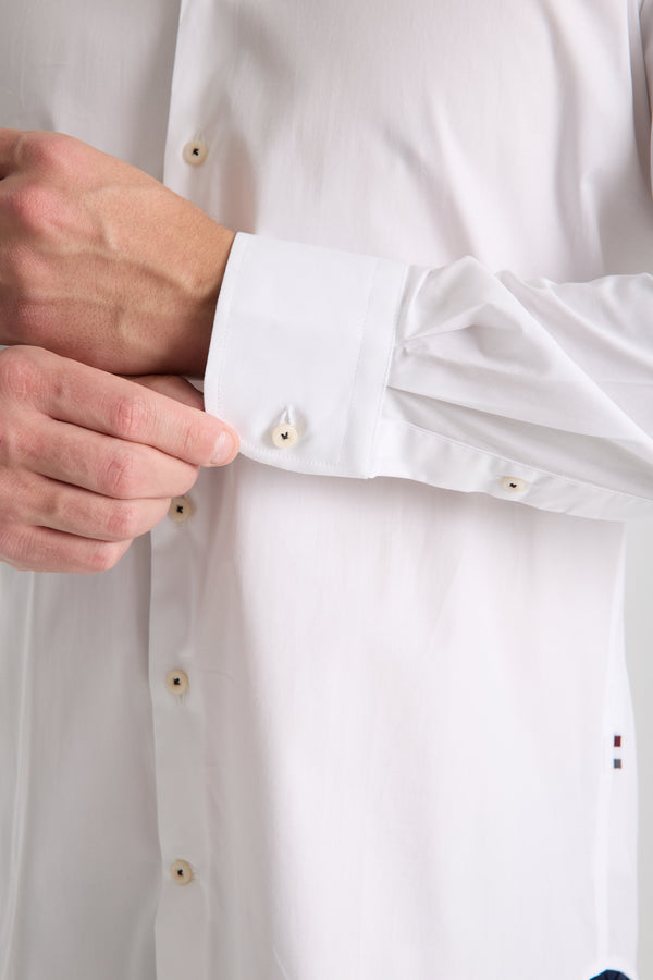 Firenze Sport Poplin Stretch Man Shirt White