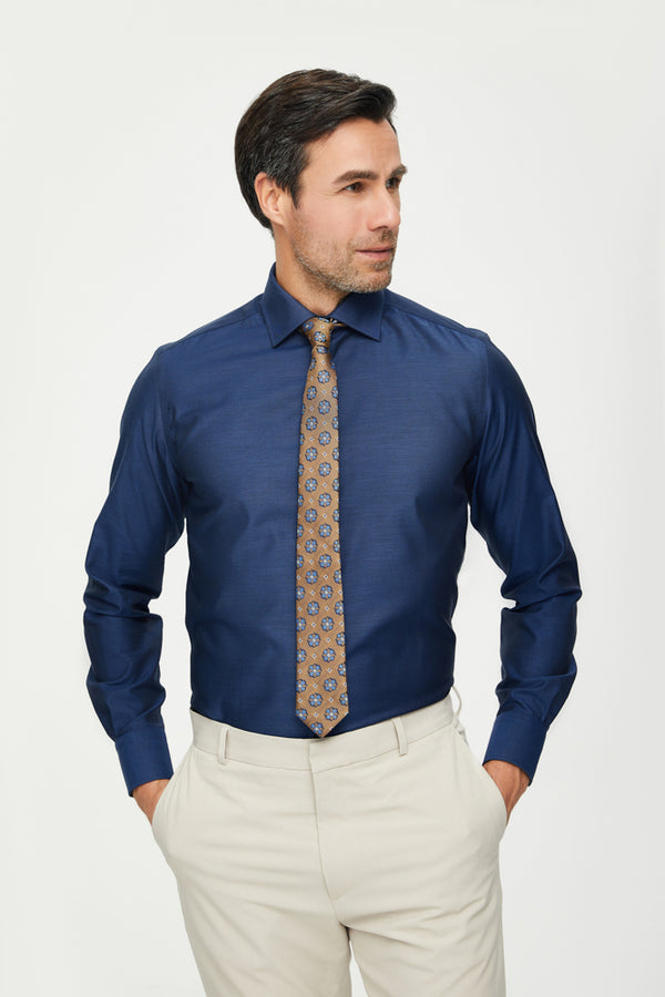 Firenze Essentials Twill Man Shirt Blue Non Iron