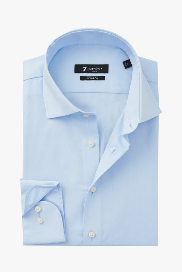 Camisa Hombre Firenze Oxford Azul Claro Sin plancha
