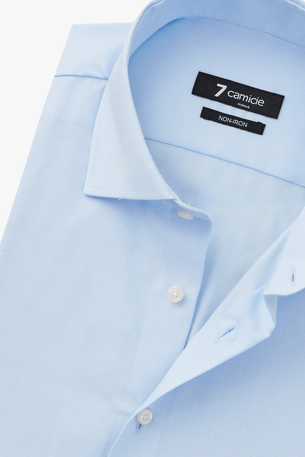 Camisa Hombre Firenze Oxford Azul Claro Sin plancha