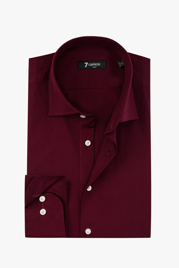 Chemise Homme Firenze Essential Popelin Stretch Rouge