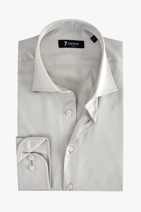 Firenze Essentials Satin Man Shirt Grey