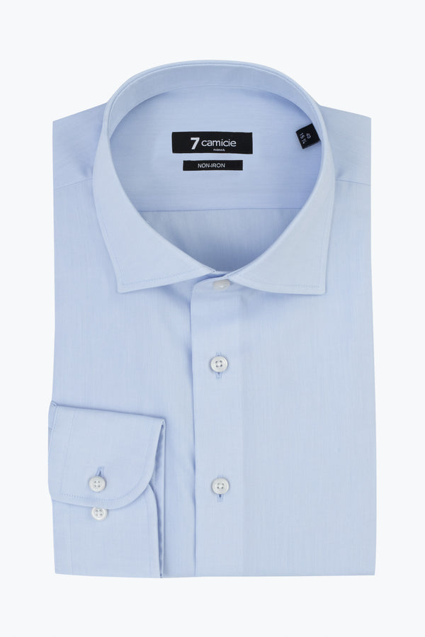 Firenze Essentials Twill Man Shirt Light Blue Non Iron