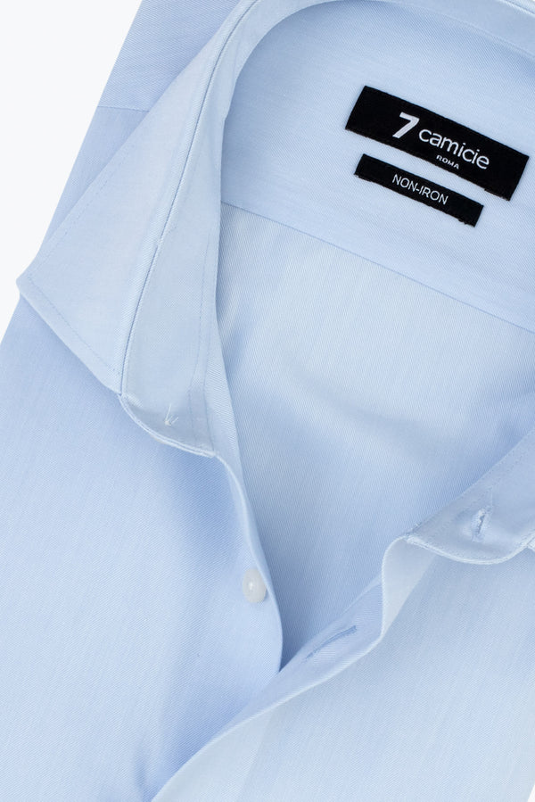 Chemise Homme Firenze Twill Bleu clair Sans repassage