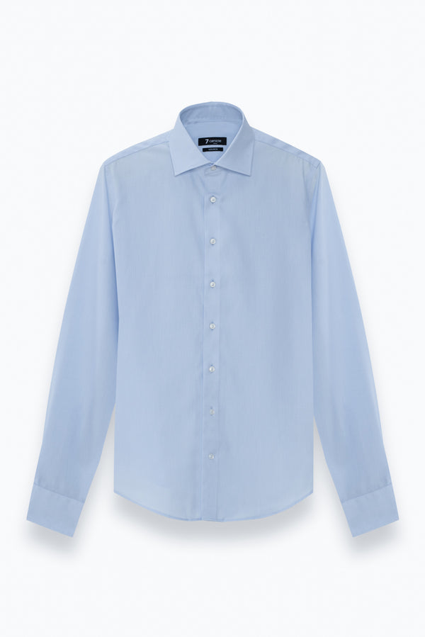 Firenze Essential Twill Man Shirt Light Blue Non Iron