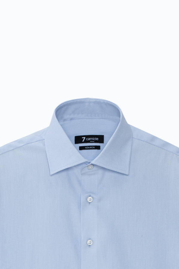 Camisa Hombre Firenze Twill Azul Claro Sin plancha