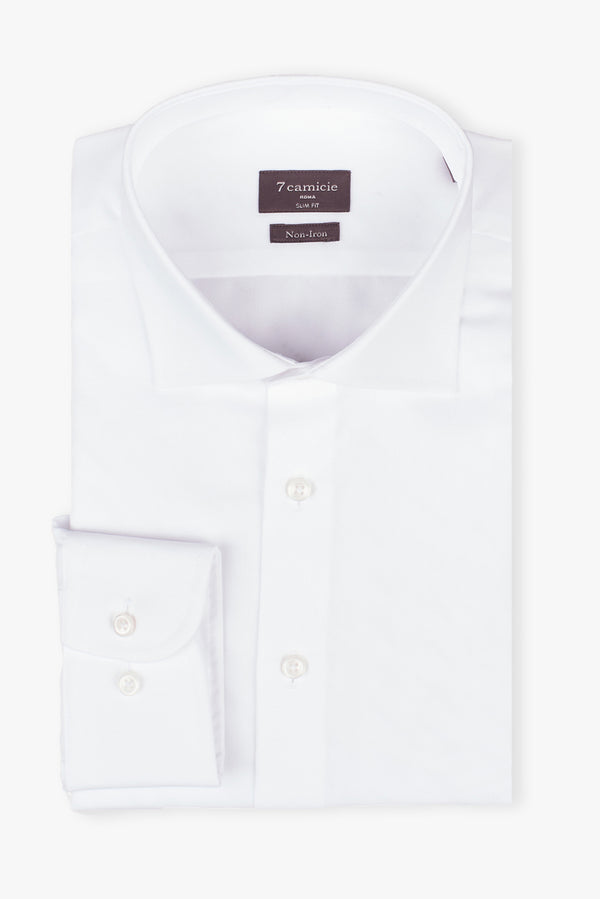 Camicia Uomo Firenze Oxford Bianco No Stiro