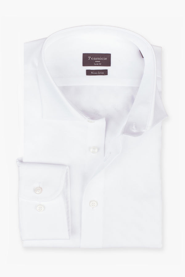 Camicia Uomo Firenze Oxford Bianco No Stiro