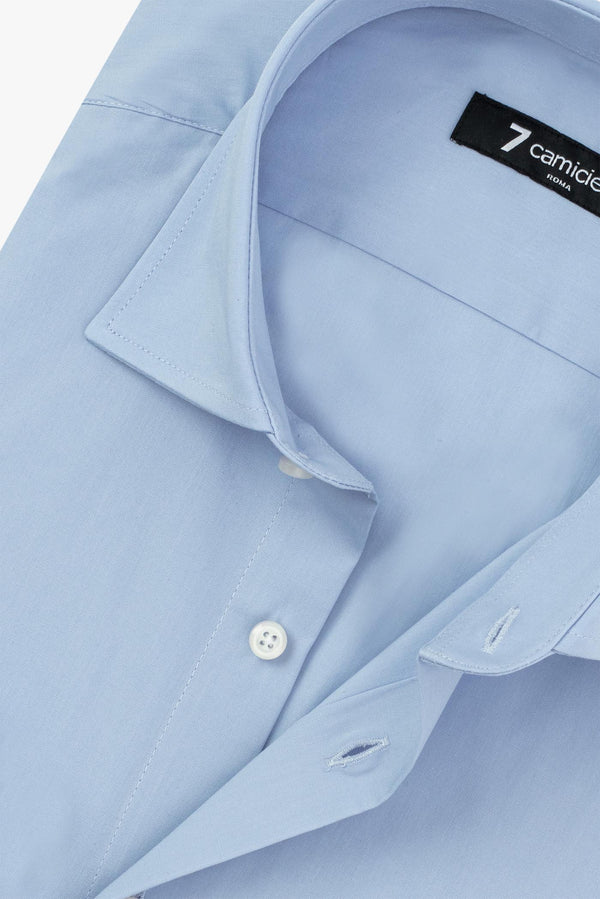 Firenze Essential Herren Hemd Poplin Stretch Hellblau