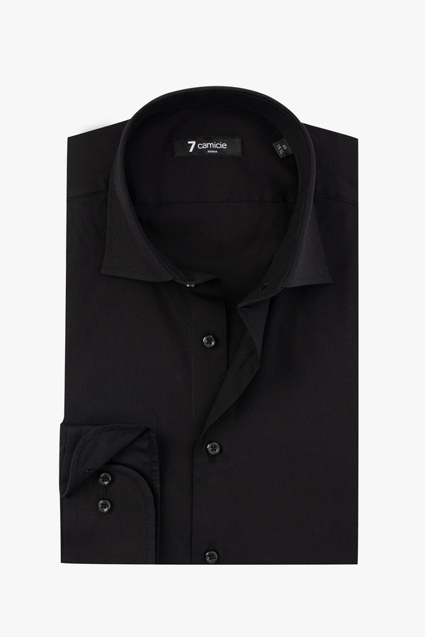 Camisa Hombre Firenze Essential Popelin Stretch Negro