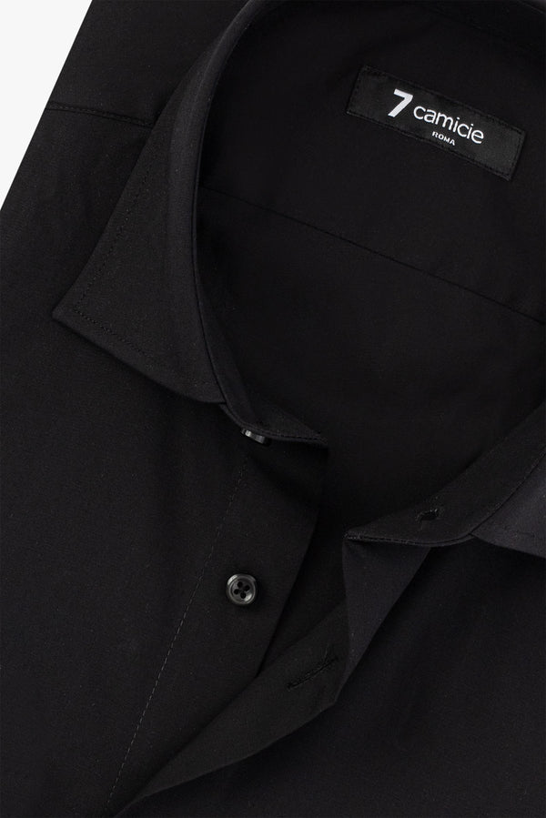 Camisa Hombre Firenze Essential Popelin Stretch Negro