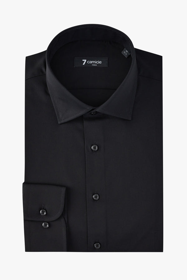 Chemise Homme Firenze Essential Satin Noir