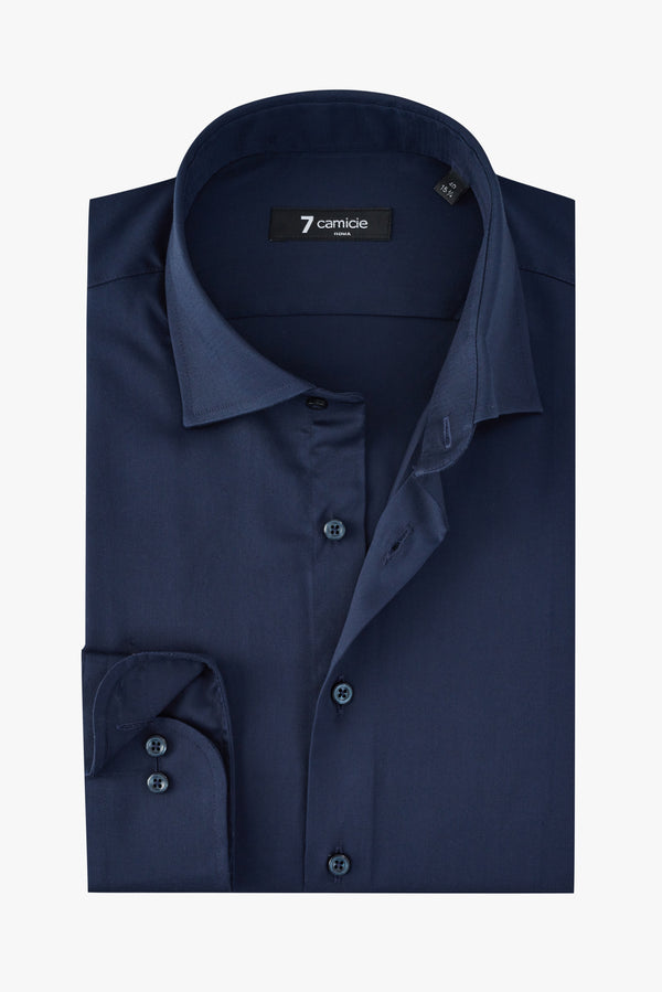 Chemise Homme Firenze Essential Satin Bleu