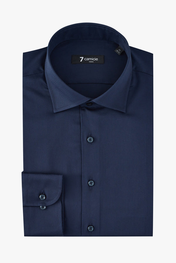 Chemise Homme Firenze Essential Satin Bleu