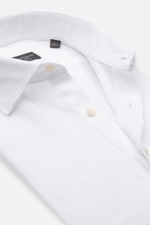 Camisa Hombre Firenze Essential Lino Blanco
