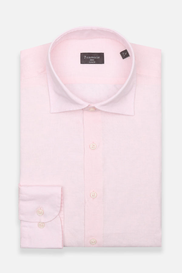 Chemise Homme Firenze Essential Lin Rose