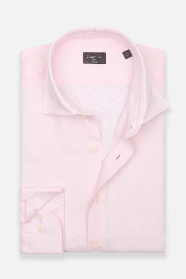 Chemise Homme Firenze Essential Lin Rose