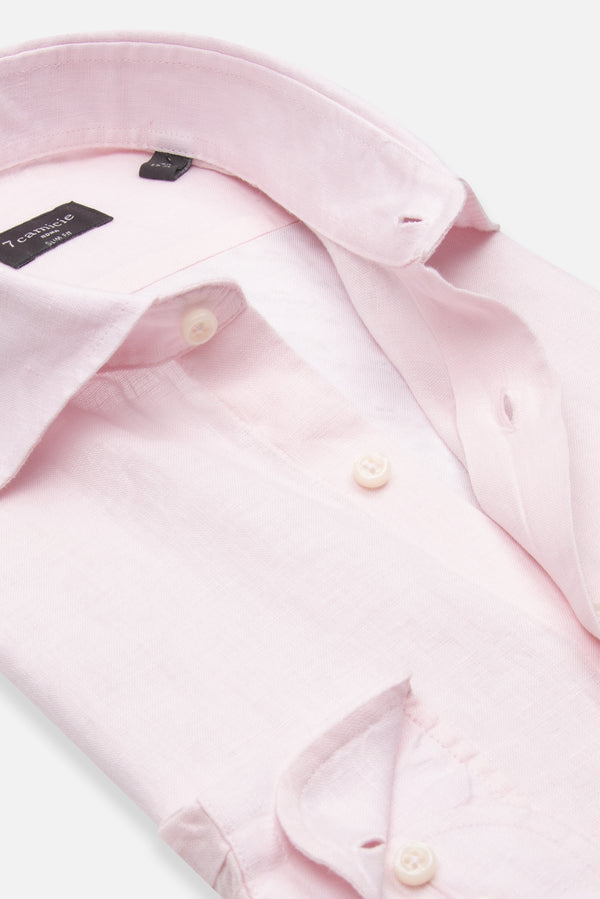 Chemise Homme Firenze Essential Lin Rose