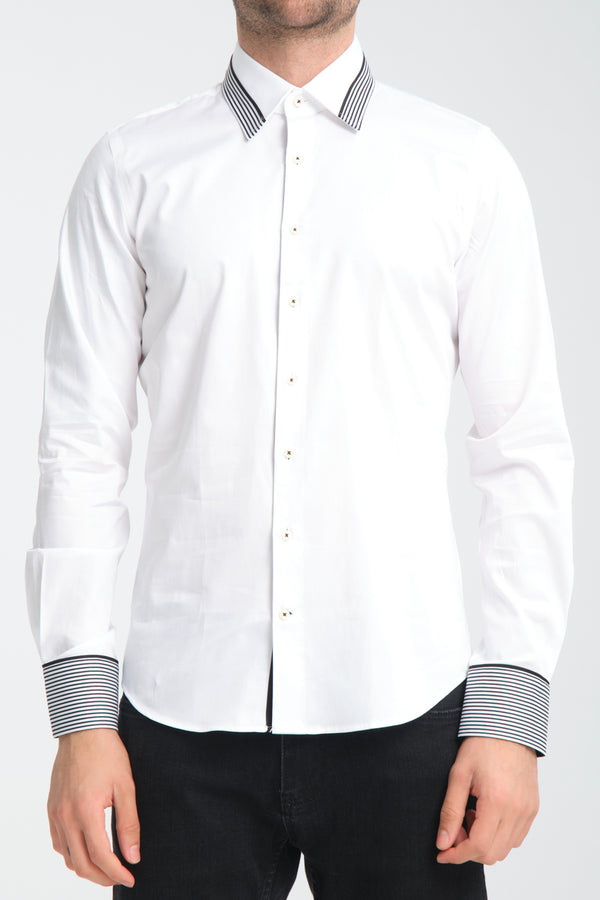 Camisa Hombre Sport Satin Blanco