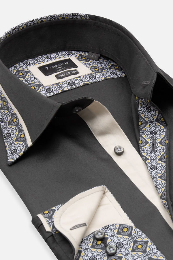 Camisa Hombre Sport Satin Gris