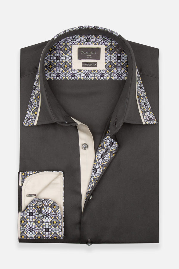 Camisa Hombre Sport Satin Gris