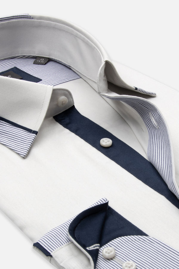 Chemise Homme Sport Satin Gris