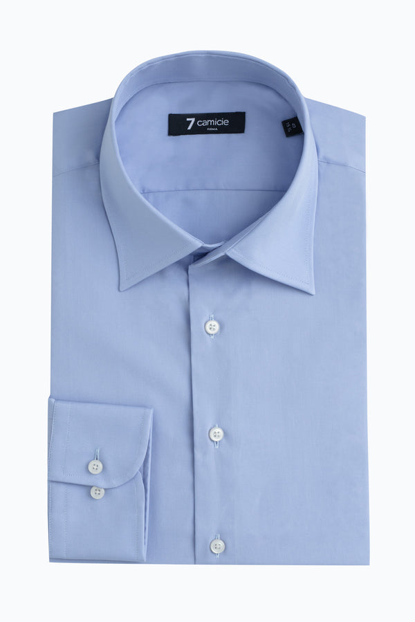 Romeo Herren Hemd Poplin Stretch Hellblau