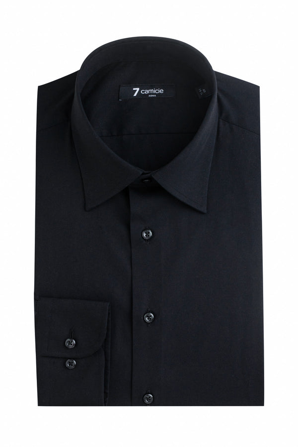 Chemise Homme Romeo Essential Popelin Stretch Noir
