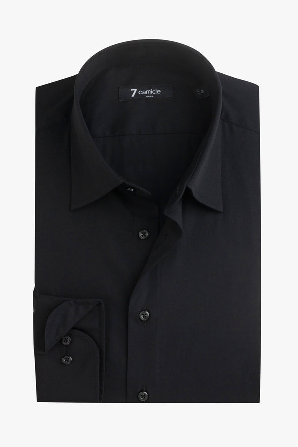 Chemise Homme Romeo Essential Popelin Stretch Noir